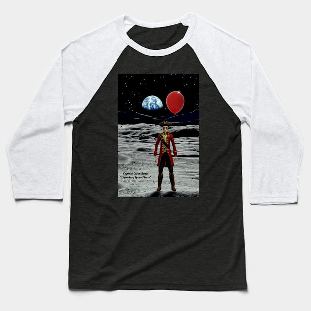 Captain Cajun Bones Baseball T-Shirt by DrRozetta